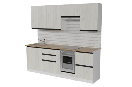 Кухонный гарнитур Амели компакт, 220 см  